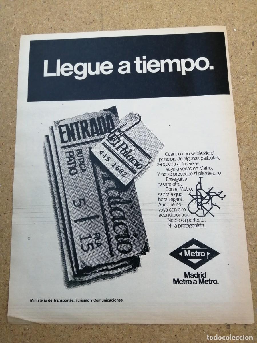 Otros art&iacute;culos de coleccionismo en papel: ANUNCIO. METRO DE MADRID
