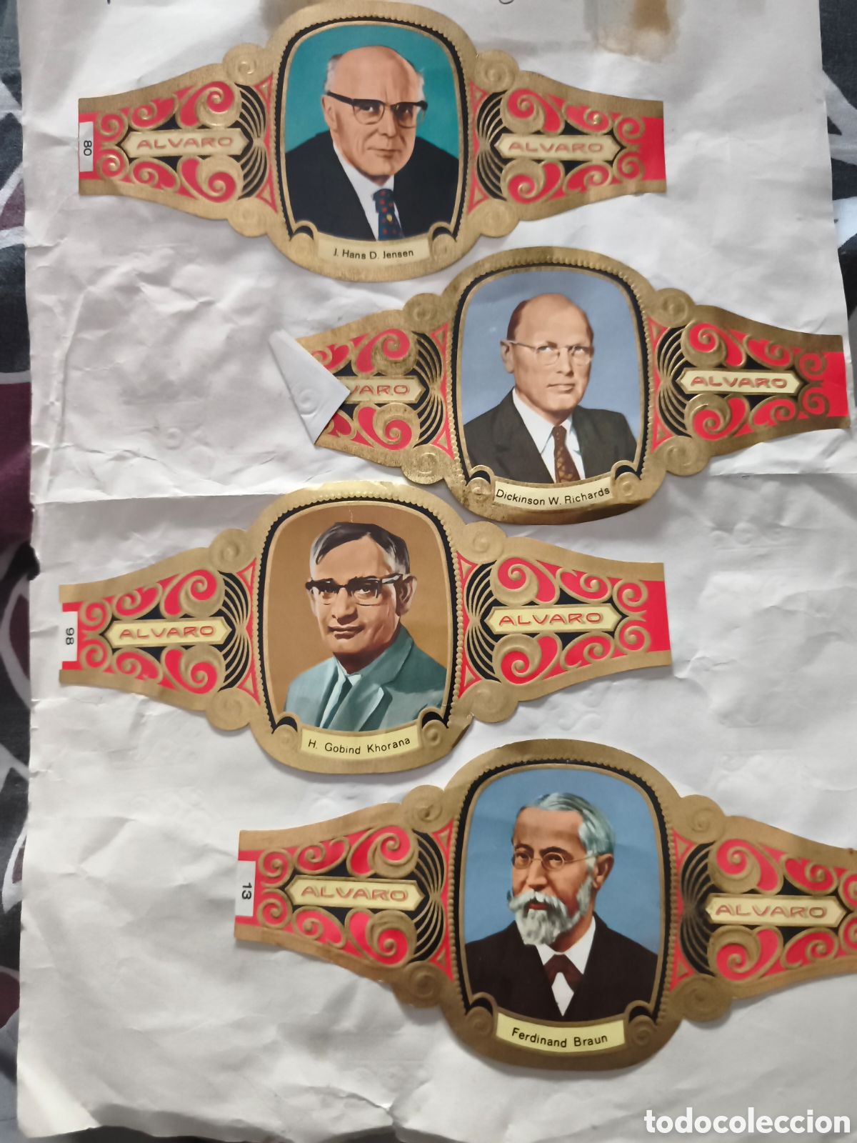Otros art&iacute;culos de coleccionismo en papel: 4 VITOLAS PREMIOS NOBEL ALVARO