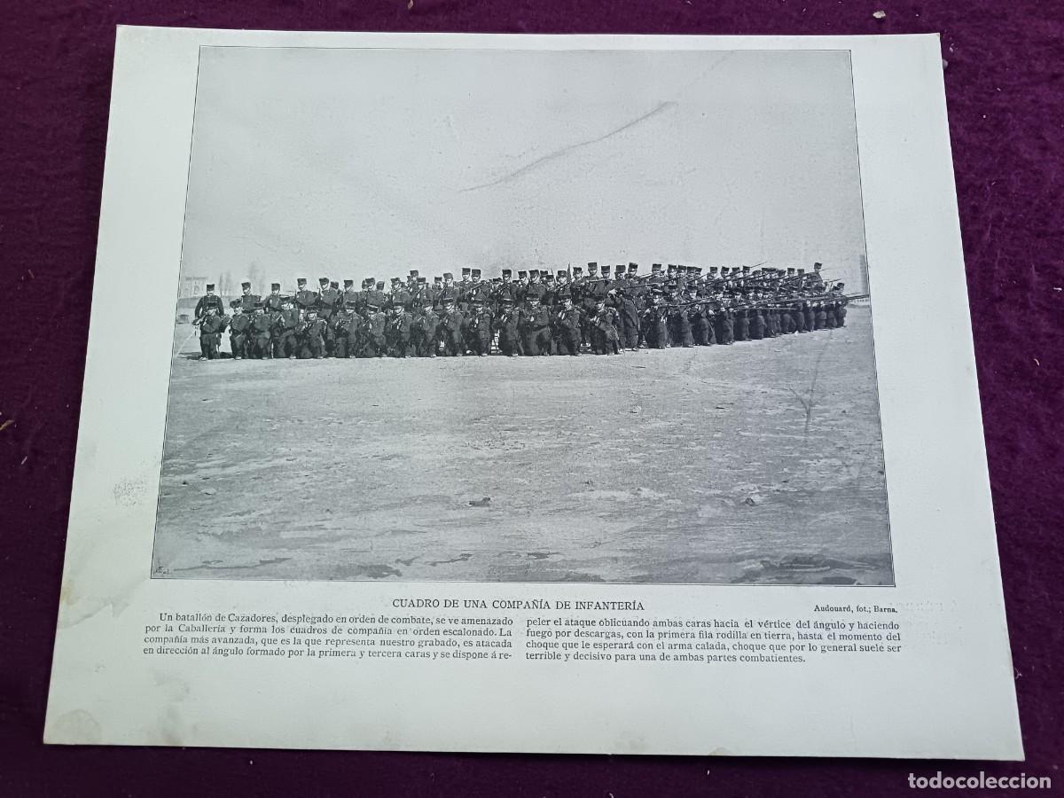 Otros art&iacute;culos de coleccionismo en papel: Fototipia, S. XIX, publicada en El Panorama Nacional, Cuadro de una Compa&ntilde;&iacute;a de Infanter&iacute;a, Barcelon