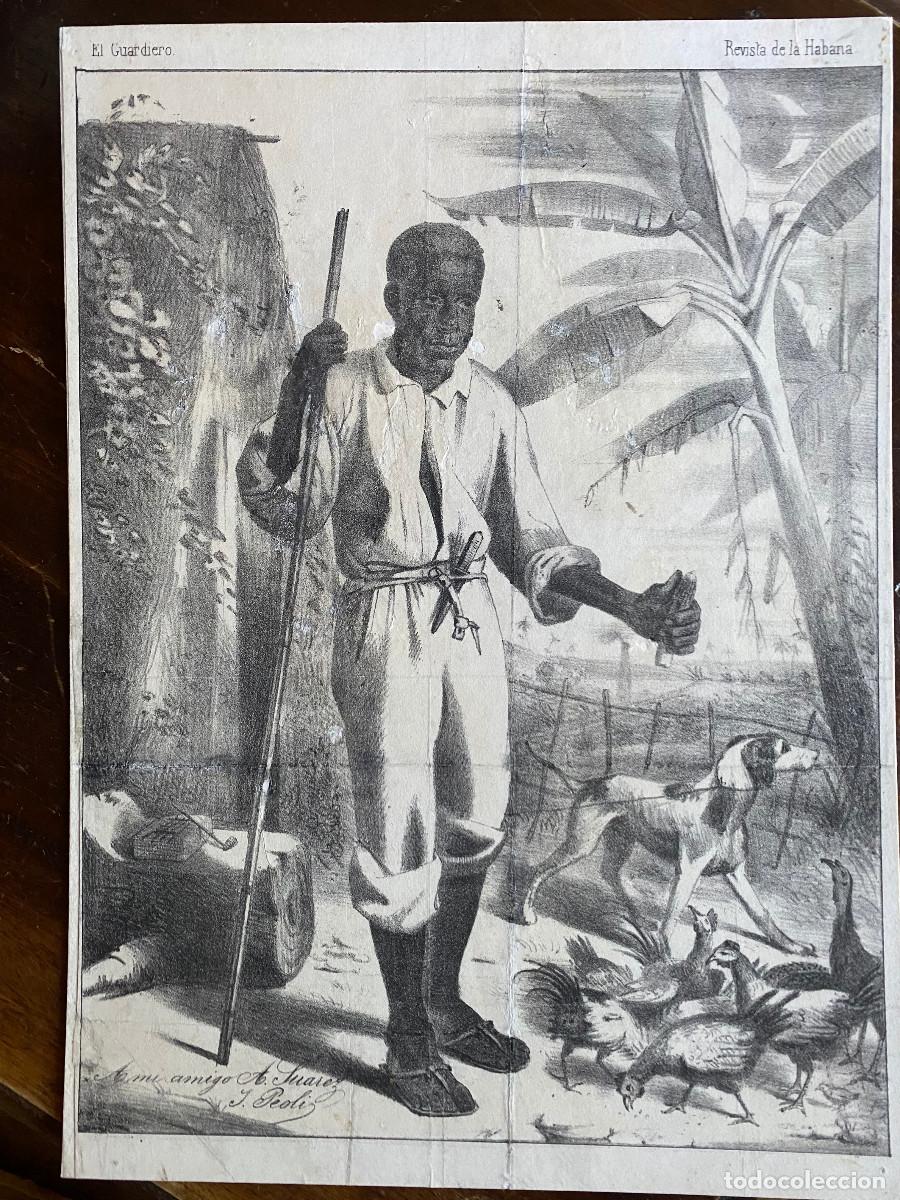 Otros art&iacute;culos de coleccionismo en papel: Cuba. El Guardiero. 1853. Revista de La Habana. Juan Jorge Peoli.