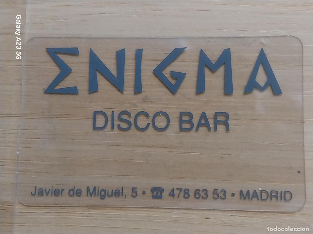Otros art&iacute;culos de coleccionismo en papel: DISCO BAR ENIGMA JAVIER DE MIGUEL TARJETA PLASTICO ORIGINAL VINTAGE 7X4.3 CM *