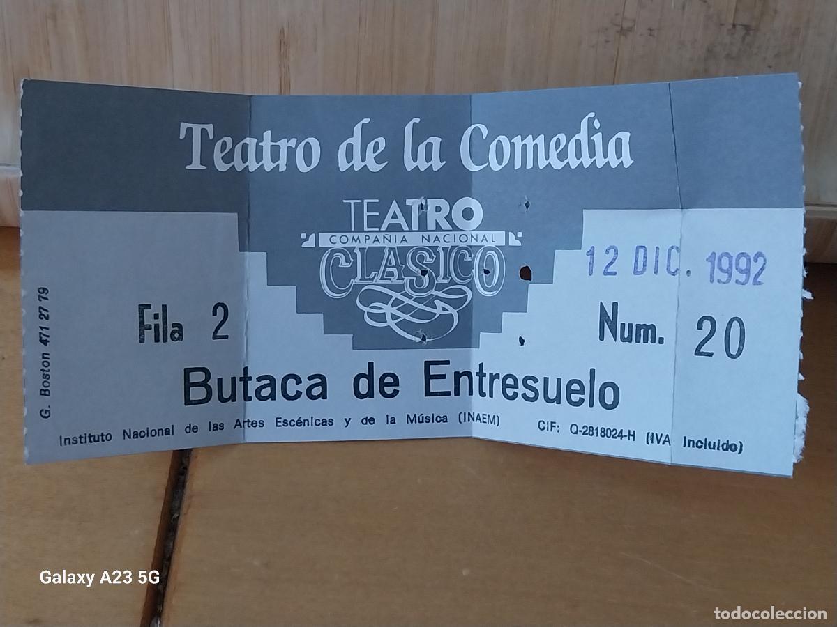 Otros art&iacute;culos de coleccionismo en papel: TEATRO CLASICO COMPA&Ntilde;IA NACIONAL COMEDIA A&Ntilde;O 1992 DICIEMBRE 14X6.2 CMS
