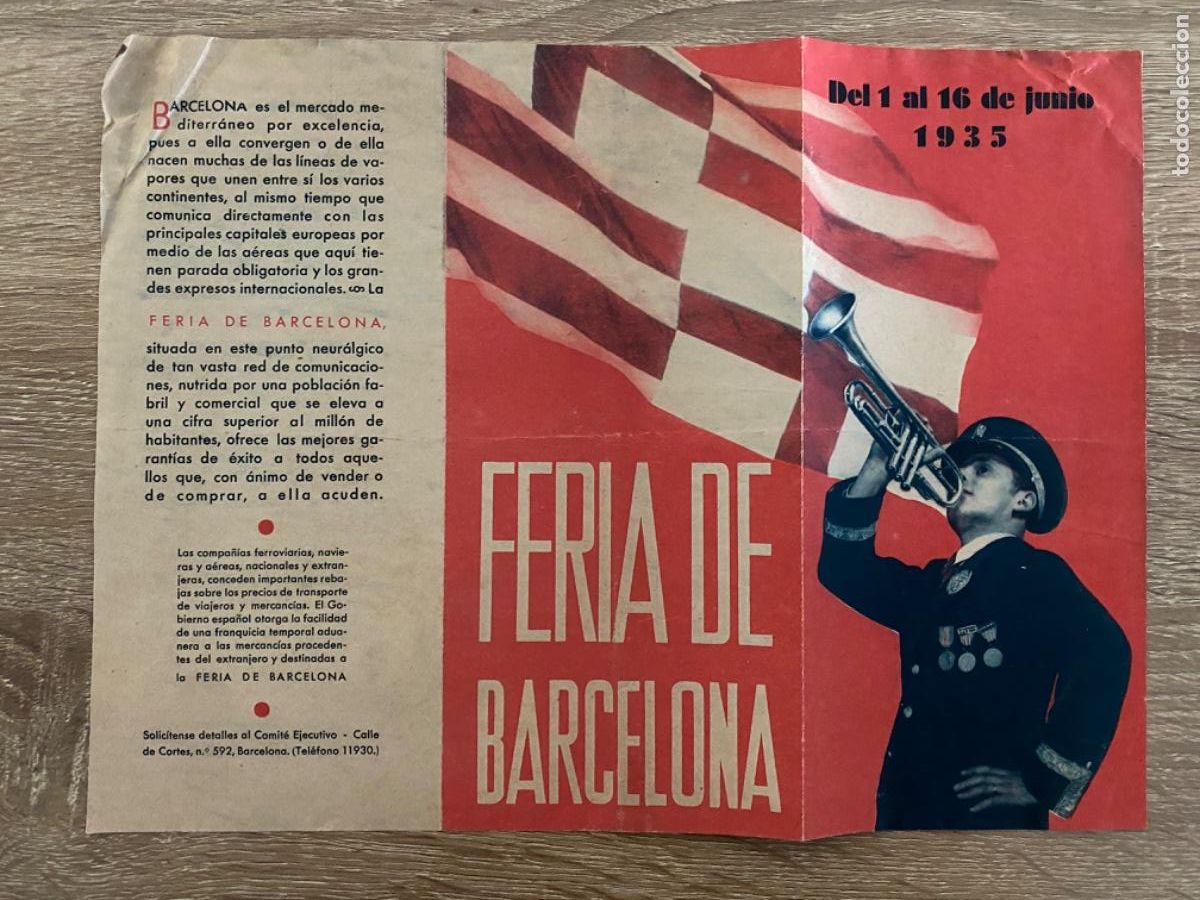 Otros art&iacute;culos de coleccionismo en papel: ANTIGUA PUBLICIDAD FERIA BARCELONA 1935