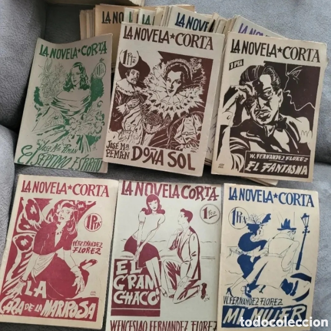Paper Collecting Others: Lote La Novela Corta - P&iacute;o Baroja, Pem&aacute;n, Fern&aacute;ndez Fl&oacute;rez - Originales A&ntilde;os 20/30