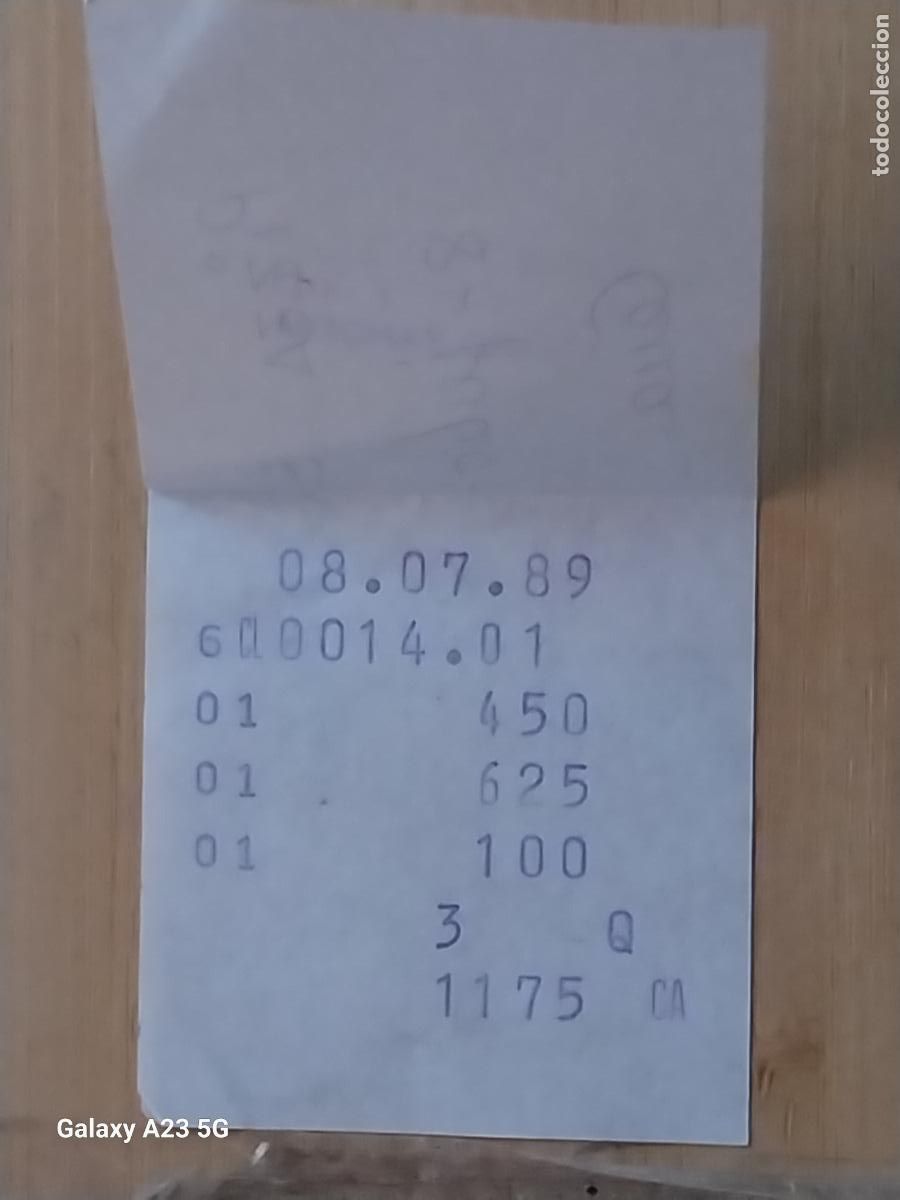 Otros art&iacute;culos de coleccionismo en papel: TICKET CAJA PIZZA BUONA 1175 PTAS 8 JULIO 1989 9.3X4.5 CMS