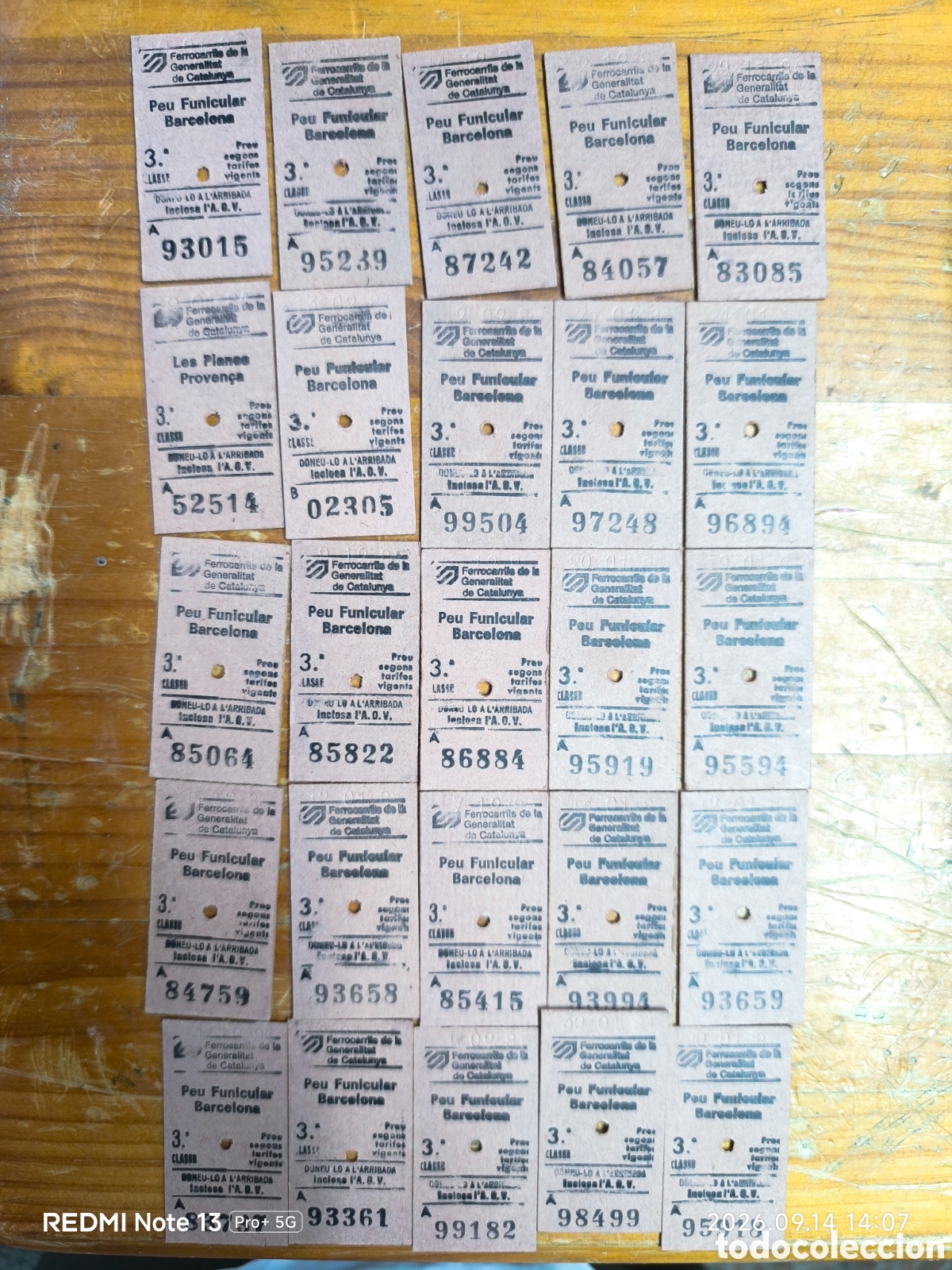 Otros art&iacute;culos de coleccionismo en papel: Billetes antiguos ferrocarril 25 unidades