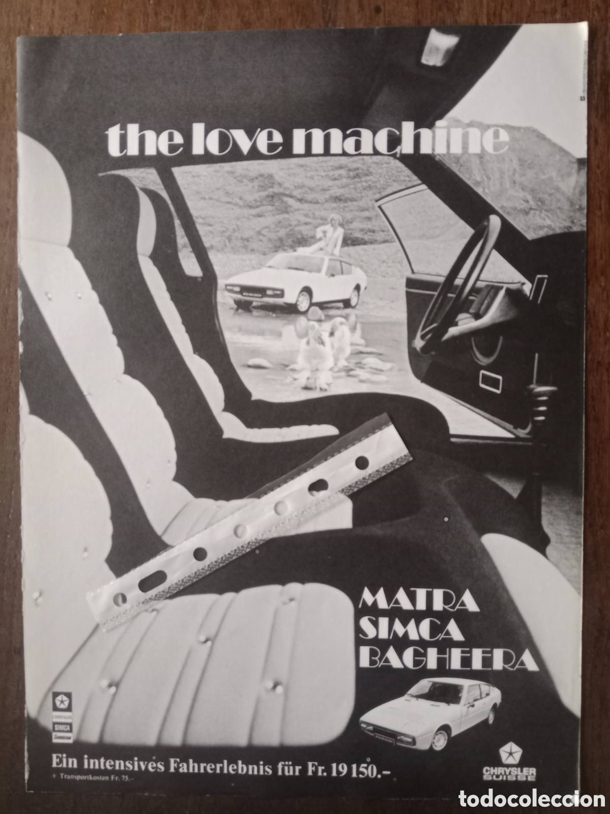 Otros art&iacute;culos de coleccionismo en papel: Publicidad autom&oacute;vil matra Simca de 1975