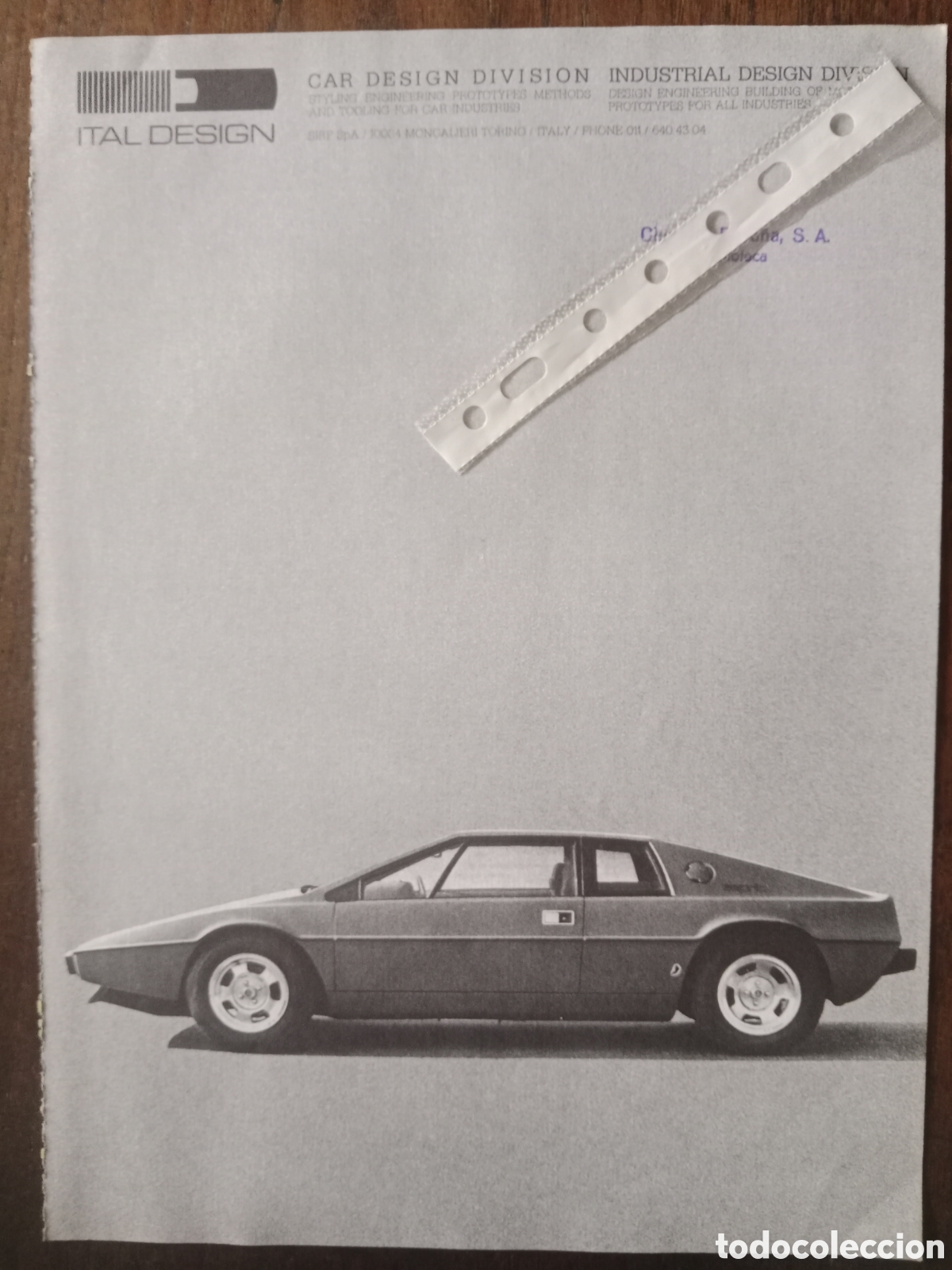 Otros art&iacute;culos de coleccionismo en papel: Publicidad autom&oacute;vil ital design de 1975