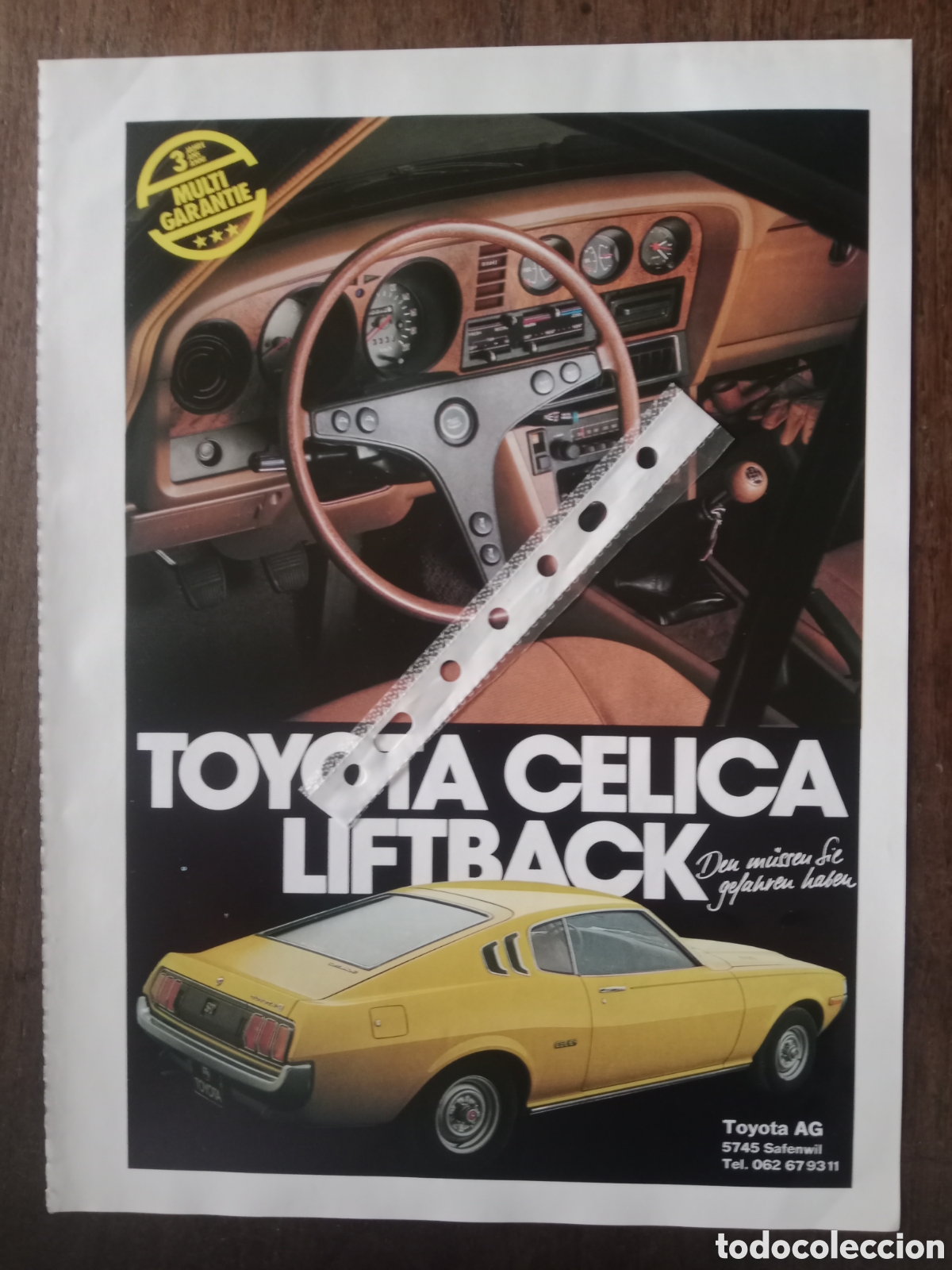 Otros art&iacute;culos de coleccionismo en papel: Publicidad autom&oacute;vil Toyota Celica de 1976