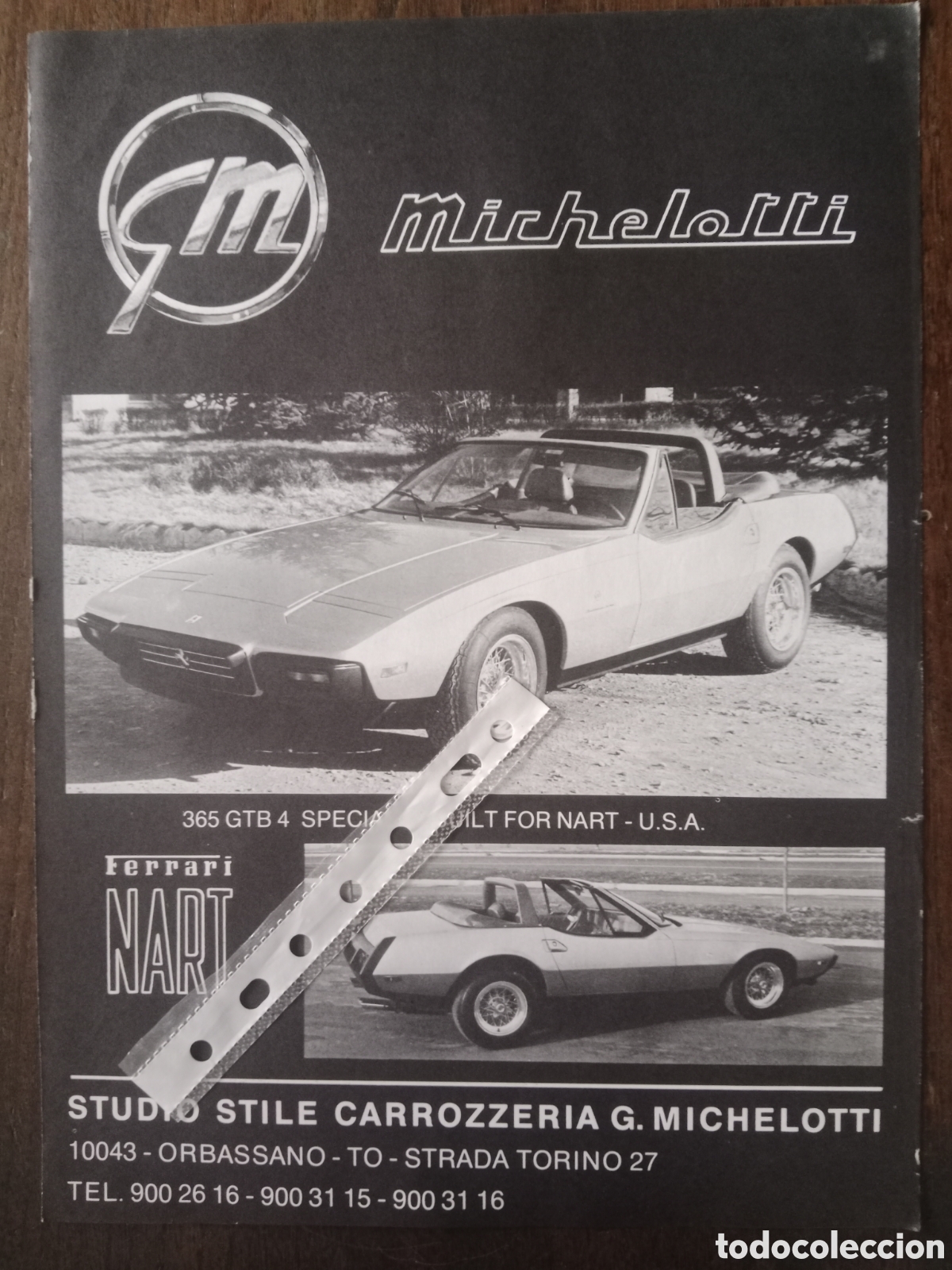 Otros art&iacute;culos de coleccionismo en papel: Publicidad autom&oacute;vil michelotti Ferrari de 1975