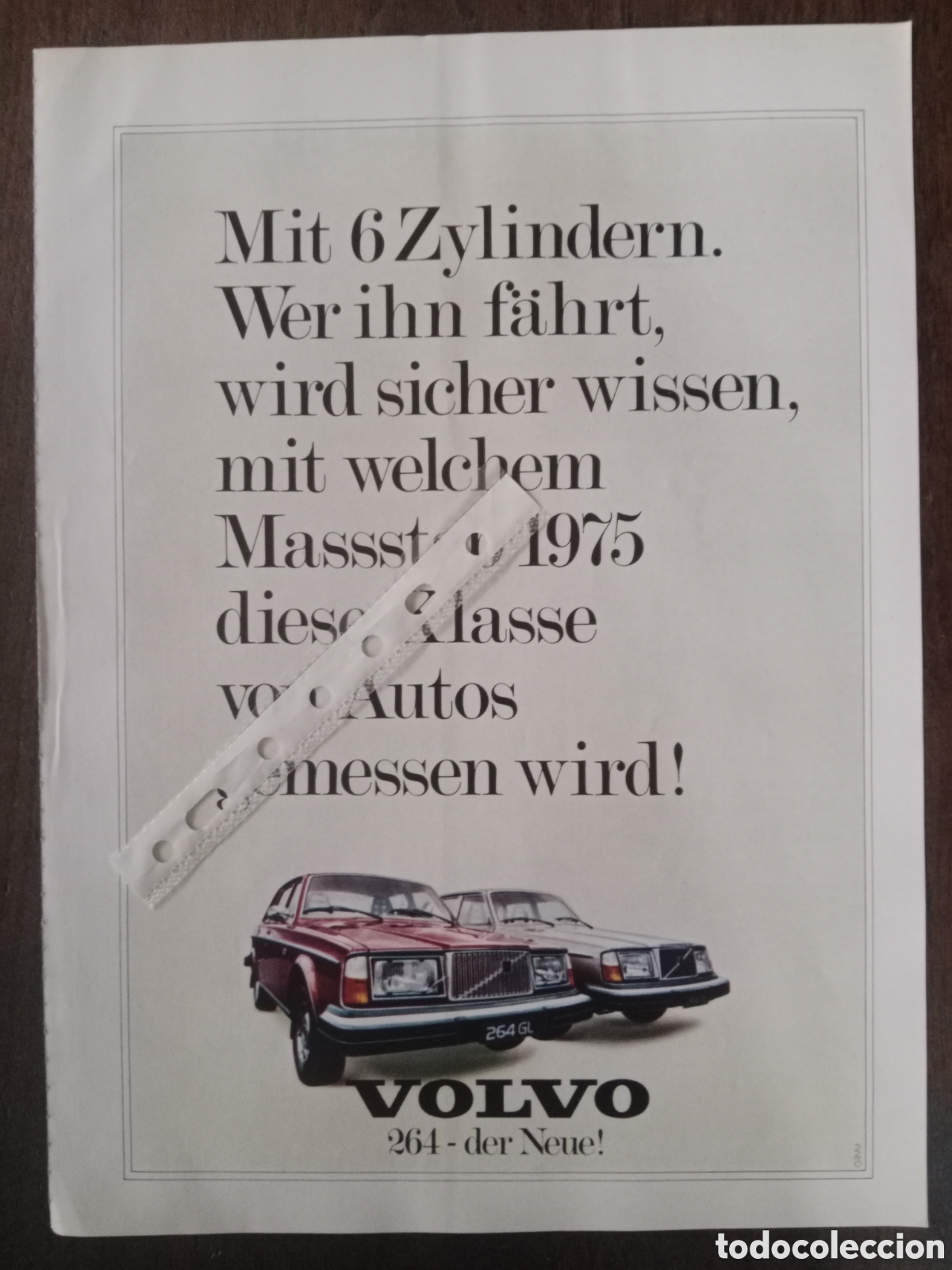 Otros art&iacute;culos de coleccionismo en papel: Publicidad autom&oacute;vil Volvo de 1975