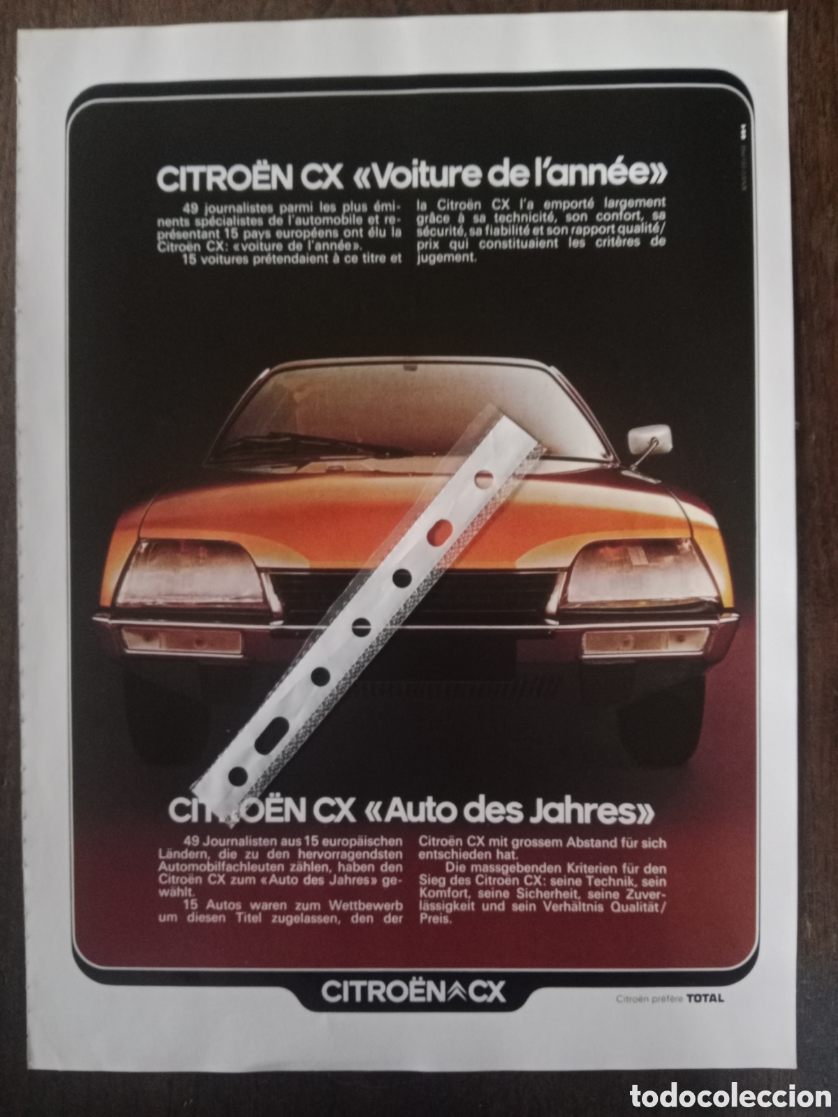 Otros art&iacute;culos de coleccionismo en papel: Publicidad autom&oacute;vil Citroen cx de 1975