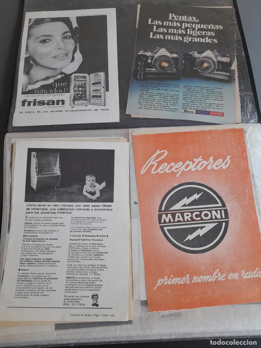 Otros art&iacute;culos de coleccionismo en papel: Carpeta con 80 hojas de publicidad de a&ntilde;os 50/60 aprox