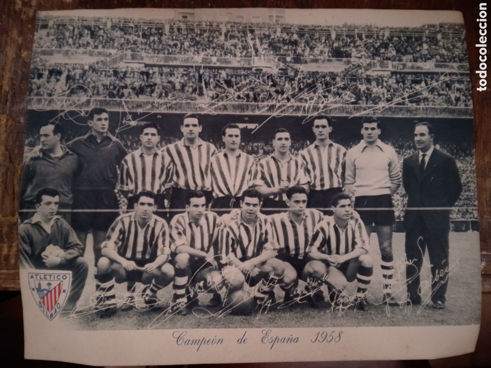 Otros art&iacute;culos de coleccionismo en papel: FICHA - FOTO. ATLETICO BILBAO. CAMPEON DE ESPA&Ntilde;A. COPA EL GENERALISIMO. 1958