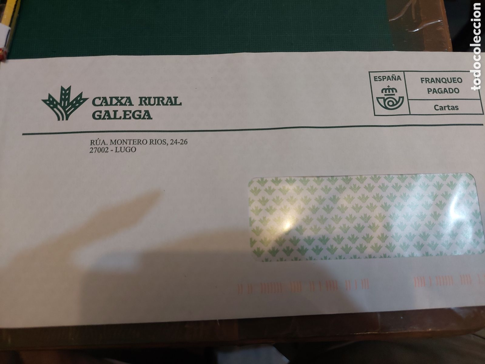 Otros art&iacute;culos de coleccionismo en papel: SOBRE CAIXA RURAL GAKEGA FRANQUE PAGADO