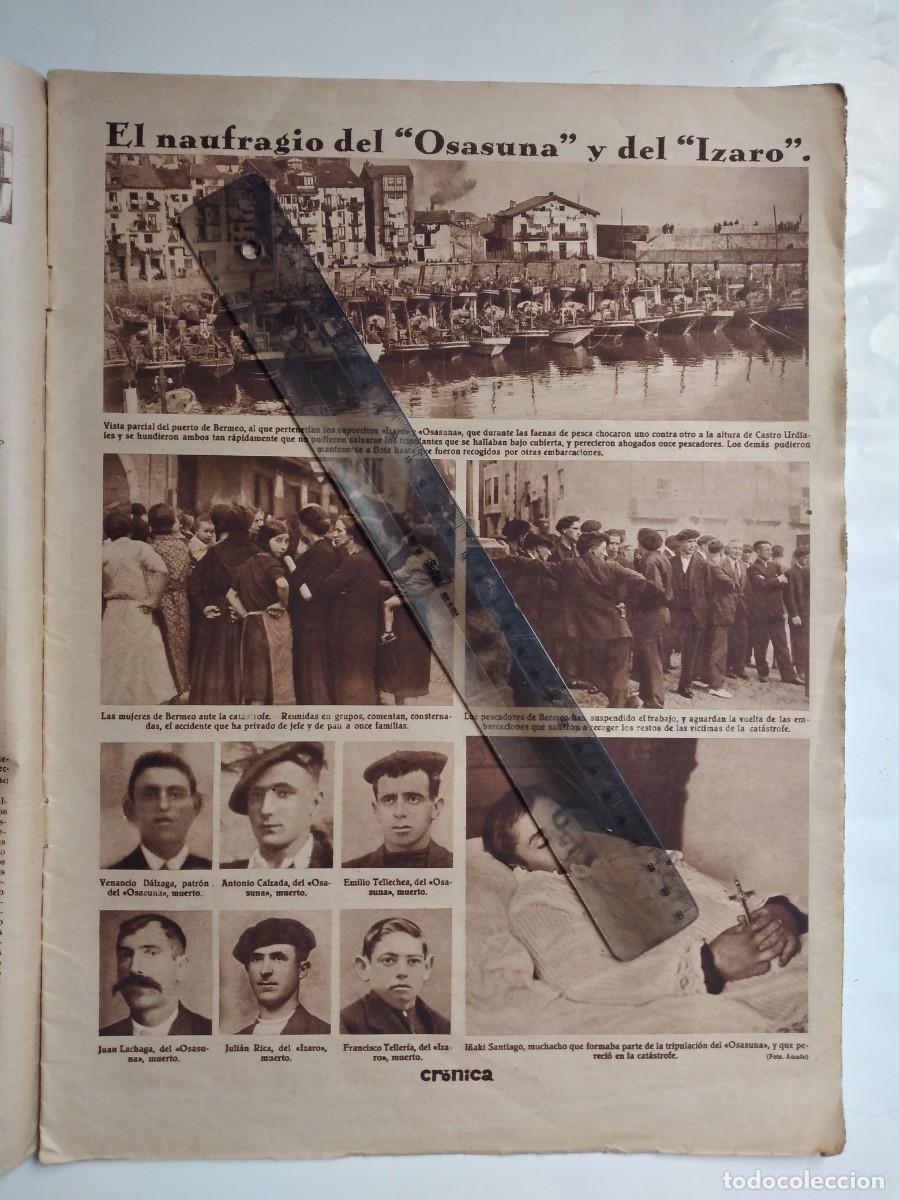 Otros art&iacute;culos de coleccionismo en papel: NAUFRAGIO DEL OSASUNA IZARO CASTRO URDIALES PUERTO DE BERMEO ENTIERRO A&Ntilde;O 1933