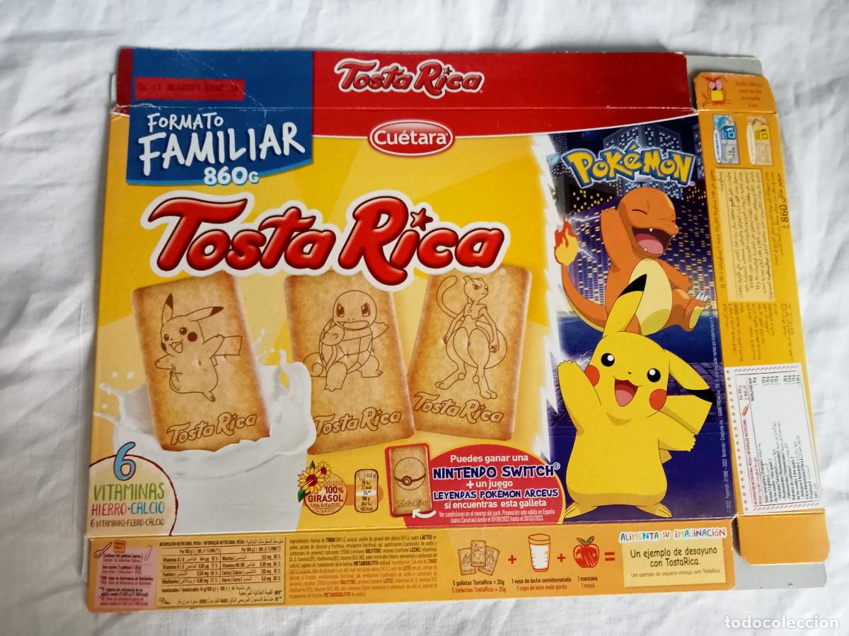 Otros art&iacute;culos de coleccionismo en papel: Caja de cart&oacute;n promocional de galletas TostaRica (Cu&eacute;tara) Edici&oacute;n Especial Pok&eacute;mon Nintendo Switch