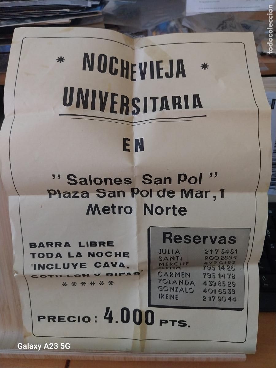 Otros art&iacute;culos de coleccionismo en papel: SALONES SAN POL PUBLICIDAD TAMA&Ntilde;O FOLIO NAVIDAD A&Ntilde;OS 90