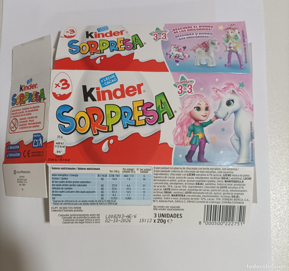 Otros art&iacute;culos de coleccionismo en papel: espagne boite box kinder unicornio 2026 packaging ni&ntilde;a girl carton cardboard promo caja vacia