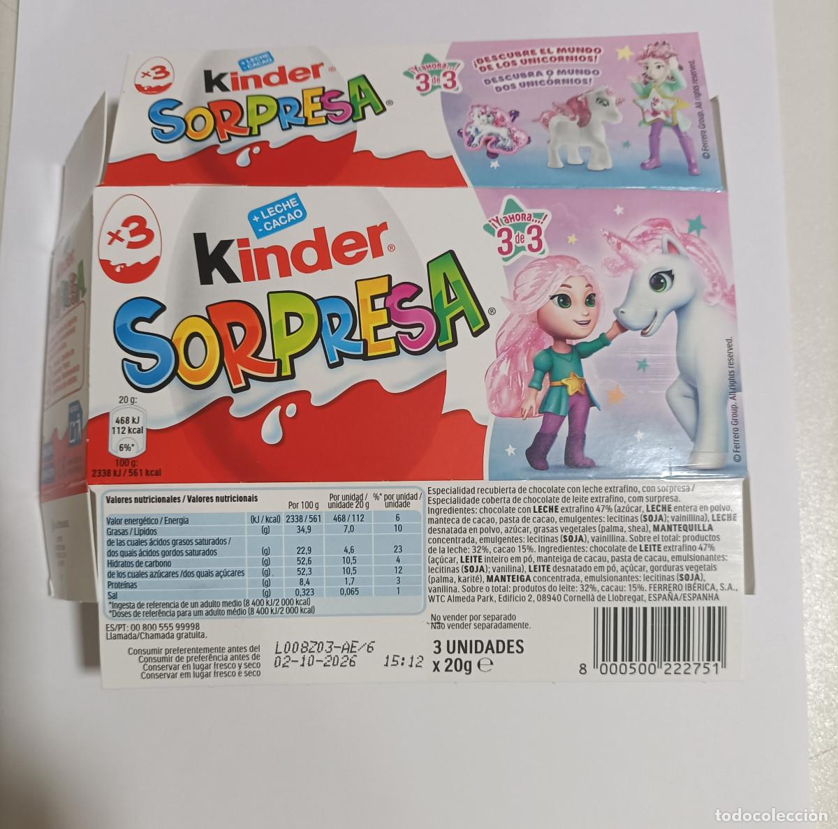 Otros art&iacute;culos de coleccionismo en papel: espagne boite box kinder unicornio 2026 packaging ni&ntilde;a girl carton cardboard promo caja vacia