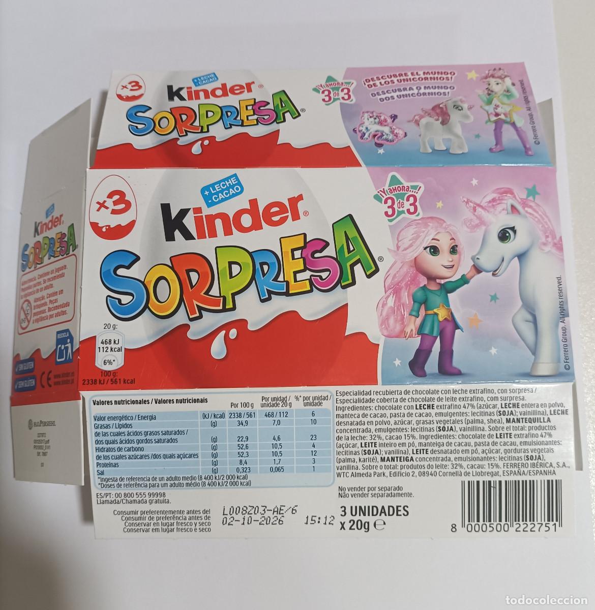 Otros art&iacute;culos de coleccionismo en papel: espagne boite box kinder unicornio 2026 packaging ni&ntilde;a carton cardboard promo caja vacia portugal