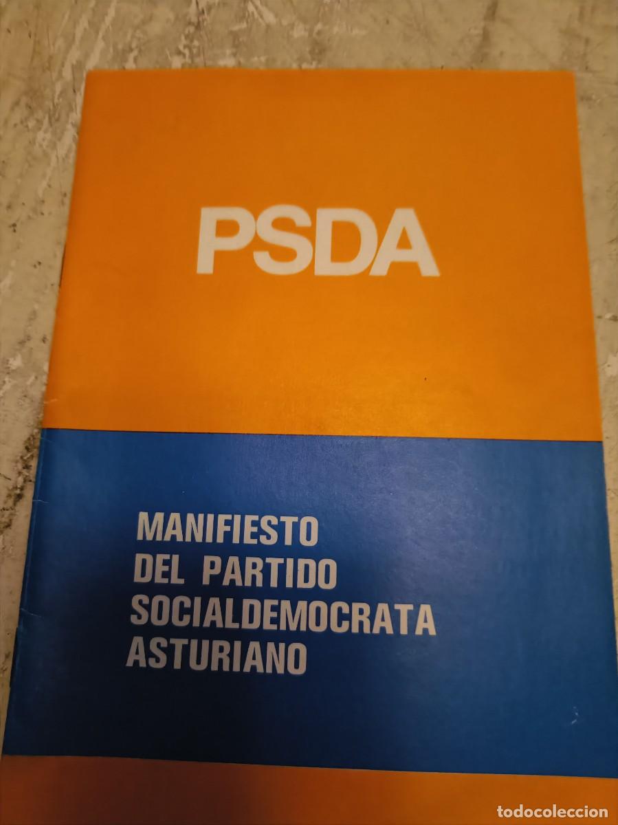Otros art&iacute;culos de coleccionismo en papel: PROPAGANDA ELECTORAL Manifiesto del Partido Socialdem&oacute;crata Asturiano (PSDA