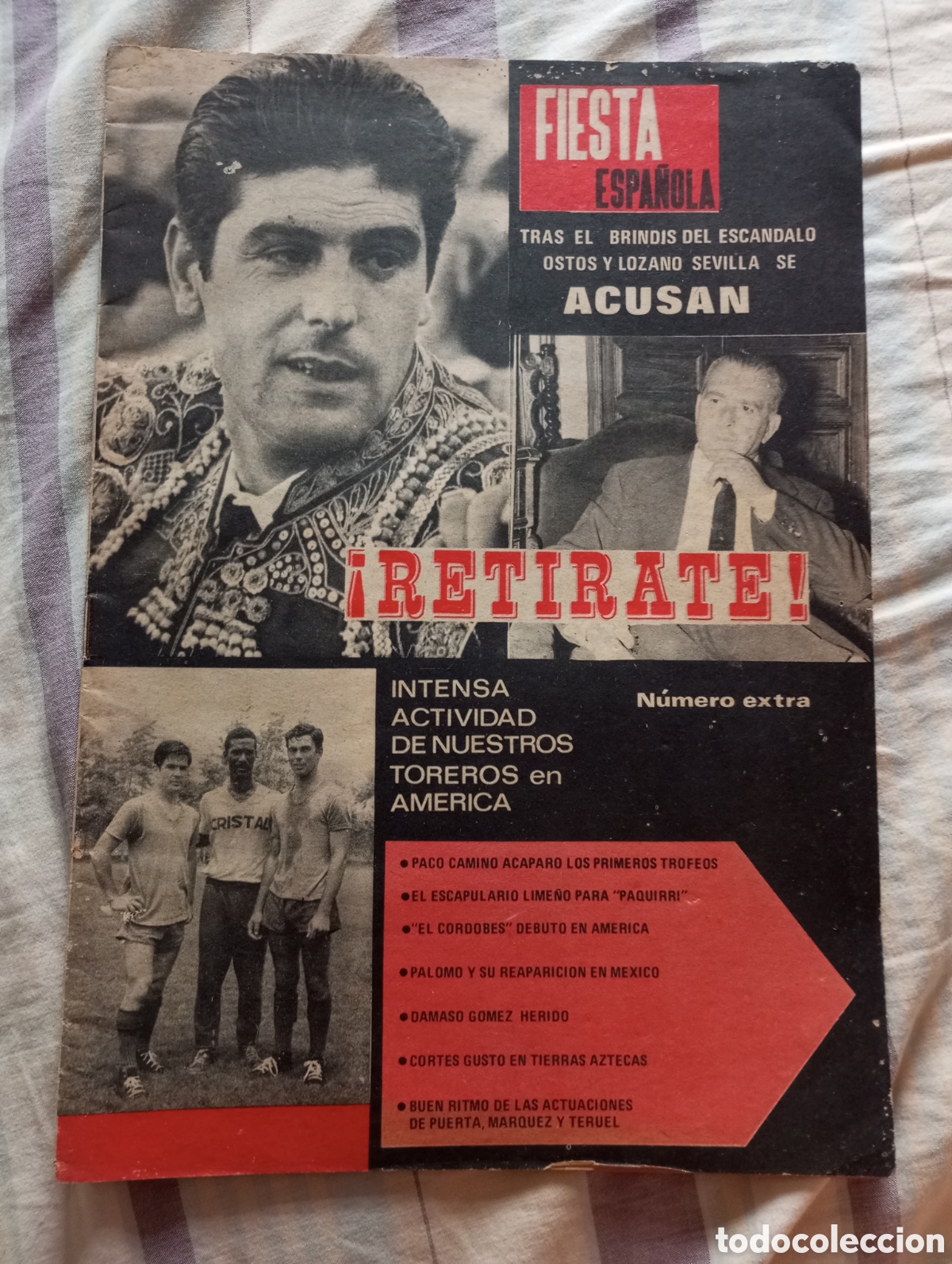 Otros art&iacute;culos de coleccionismo en papel: Revista taurina fiesta espa&ntilde;ola n&uacute;mero extra n&uacute;mero 375 1968