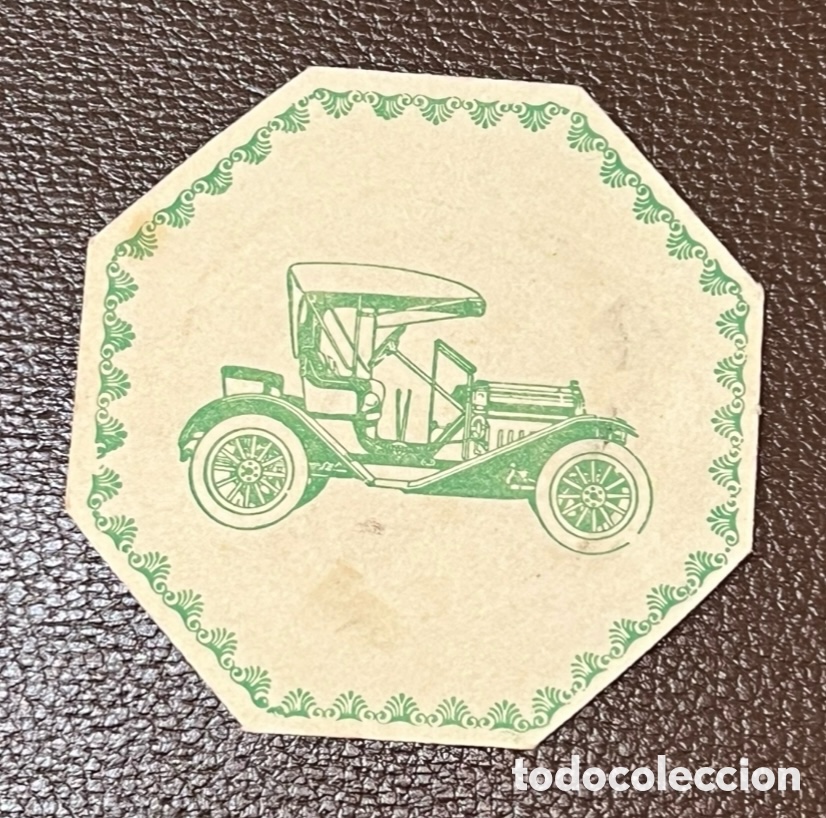Otros art&iacute;culos de coleccionismo en papel: Posavasos. Imagen de coche antiguo. A&ntilde;os 70.