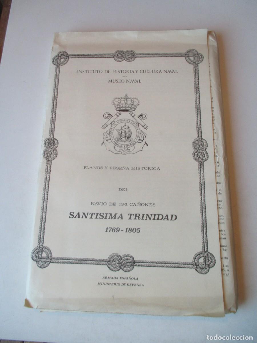 Otros art&iacute;culos de coleccionismo en papel: Planos y rese&ntilde;a hist&oacute;rica del nav&iacute;o de 136 ca&ntilde;ones Sant&iacute;sima Trinidad 1769-1805 W42060