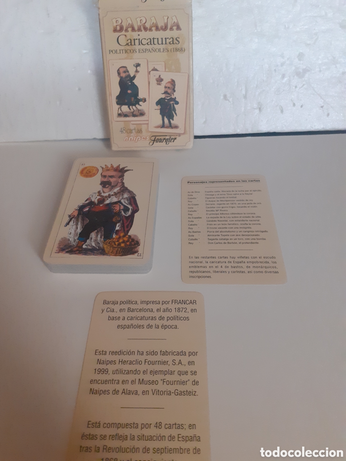 Otros art&iacute;culos de coleccionismo en papel: BARAJA CARICATURAS POLITICOS ESPA&Ntilde;OLES FOURNIER COMO NUEVA Y COMPLETA