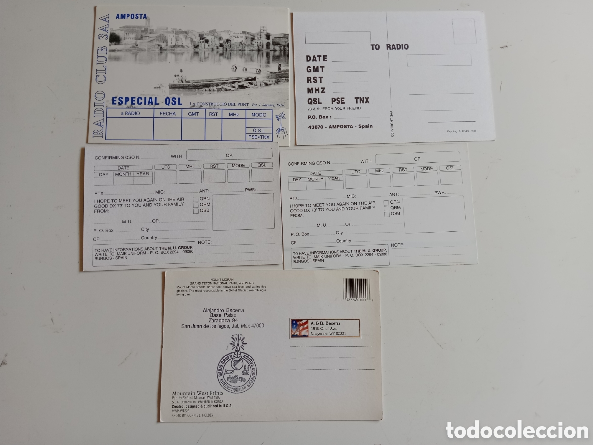 Otros art&iacute;culos de coleccionismo en papel: POSTALES RADIOAFICIONADOS