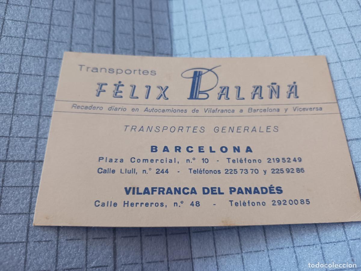 Otros art&iacute;culos de coleccionismo en papel: antigua tarjeta de transportes generales bala&ntilde;a, vilafranca del panades