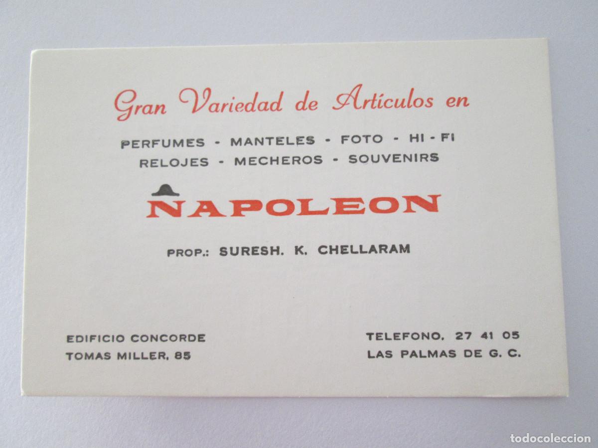 Otros art&iacute;culos de coleccionismo en papel: TARJETA DE VISITA - NAPOLEON - LAS PALMAS DE GRAN CANARIA