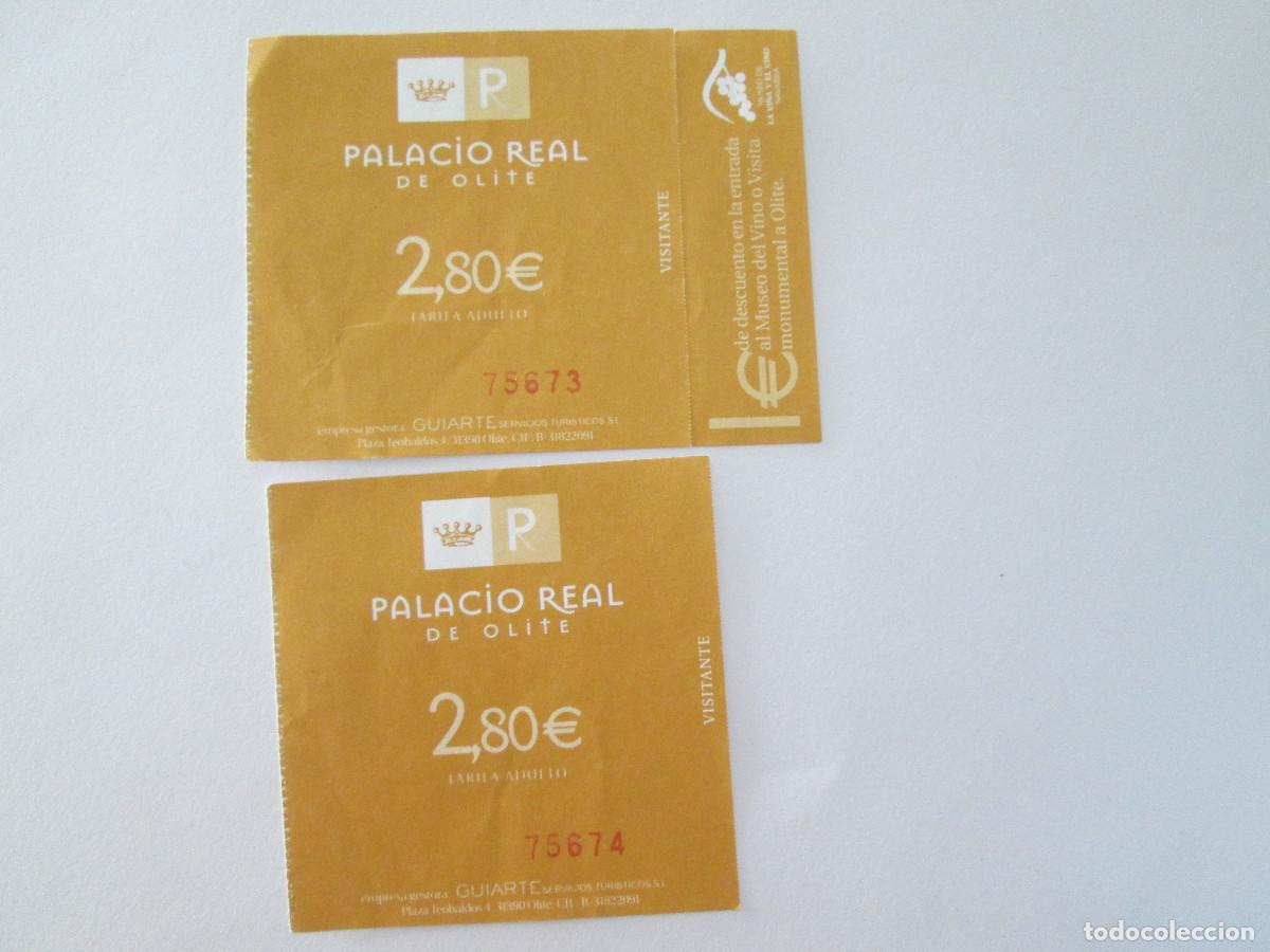 Otros art&iacute;culos de coleccionismo en papel: 2 ENTRADAS PALACIO REAL DE OLITE - NAVARRA