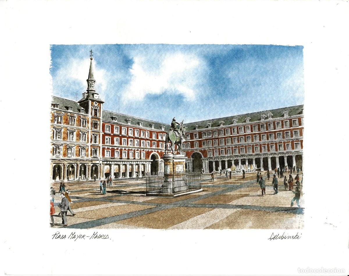 Otros art&iacute;culos de coleccionismo en papel: MADRID FUE DE MANUEL CLAVERO AREVALO MINISTRO LAMINA 30X24 FELICITACION AL REVERSO M32