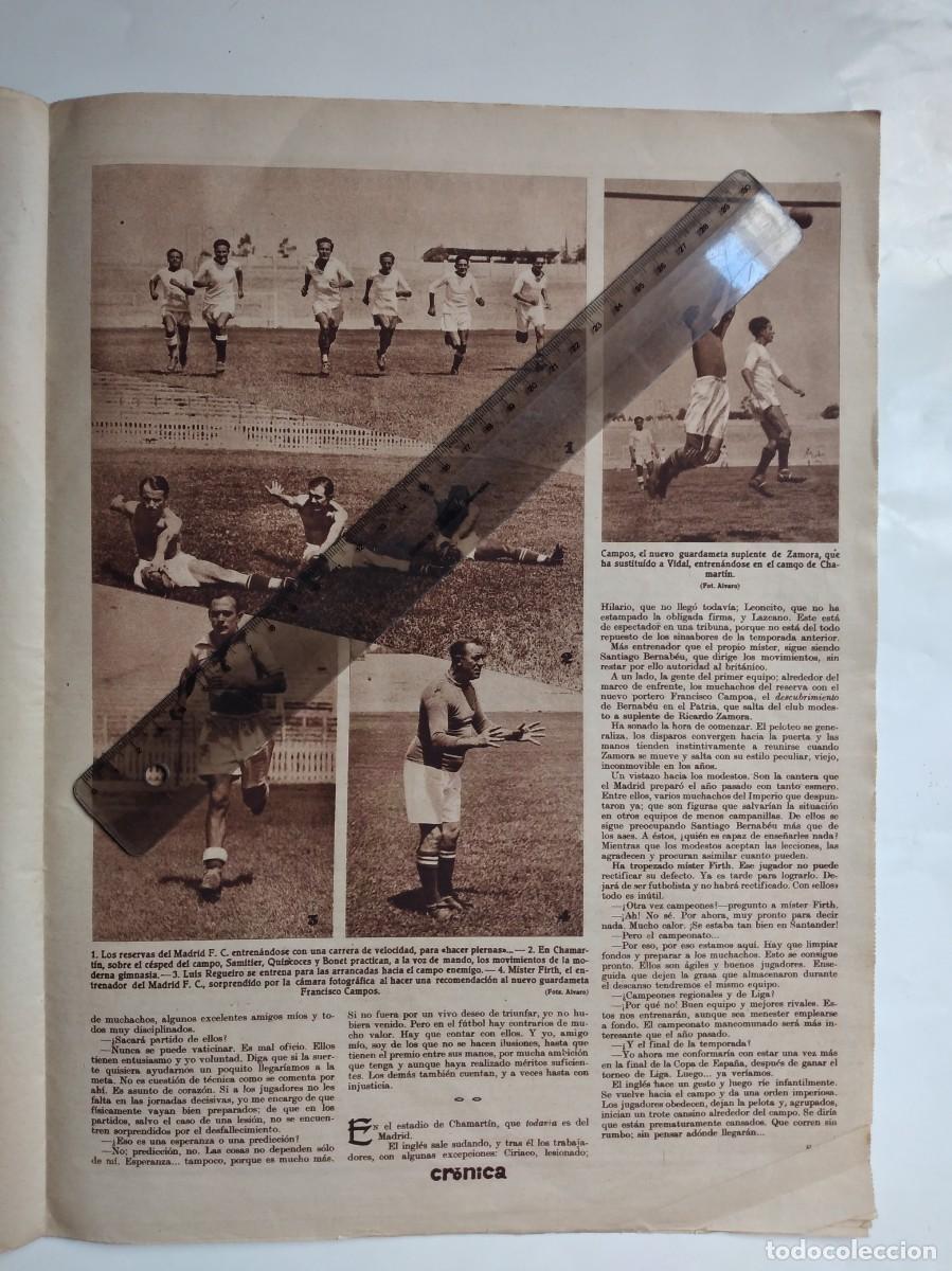 Otros art&iacute;culos de coleccionismo en papel: REAL MADRID F&Uacute;TBOL CLUB ESTADIO CHAMARTIN SAMITIER QUINCOCES BONET PORTERO CAMPOS A&Ntilde;O 1933
