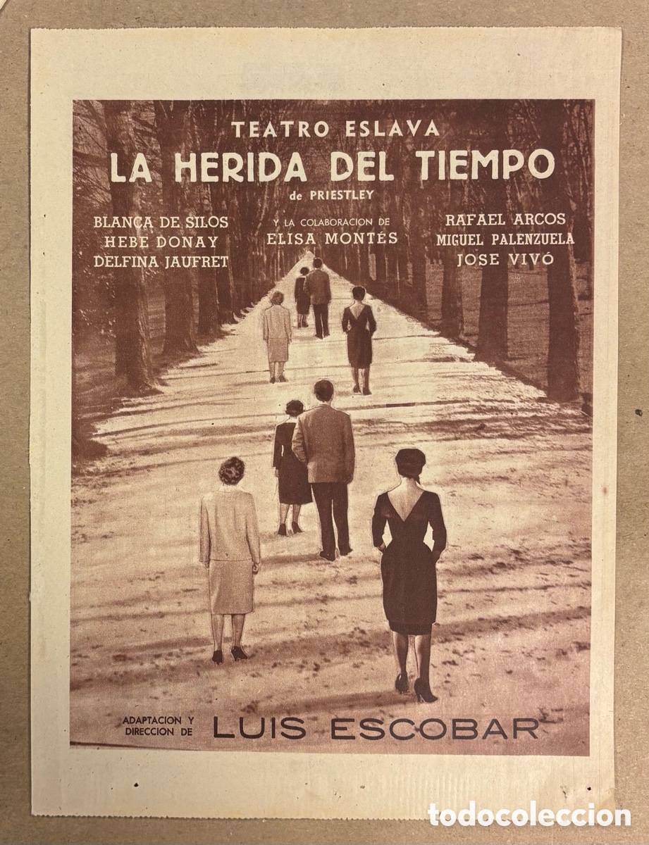 Otros art&iacute;culos de coleccionismo en papel: LA HERIDA DEL TIEMPO (LUIS ESCOBAR). ANUNCIO PUBLICITARIO TEATRO ESLAVA PERI&Oacute;DICO ABC A&Ntilde;OS 50