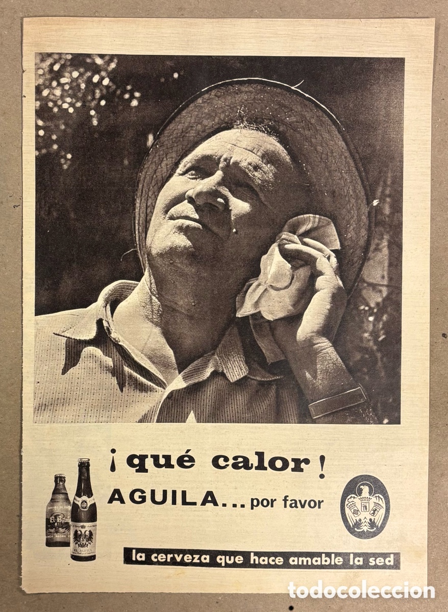 Otros art&iacute;culos de coleccionismo en papel: CERVEZAS &Aacute;GUILA. ANUNCIO PUBLICITARIO PERI&Oacute;DICO ABC A&Ntilde;OS 60.