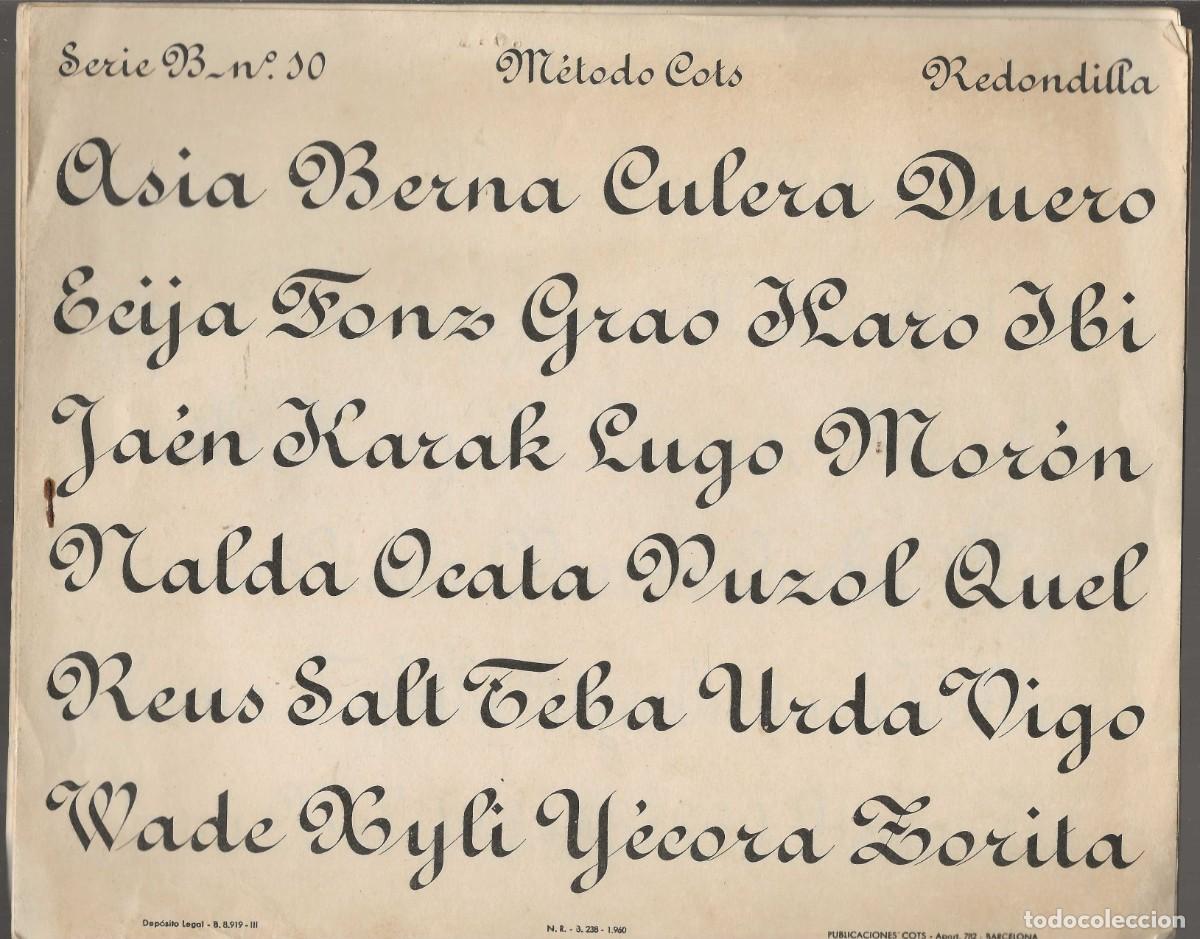 Otros art&iacute;culos de coleccionismo en papel: M&Eacute;TODO COTS -- SERIE B -- REDONDILLA