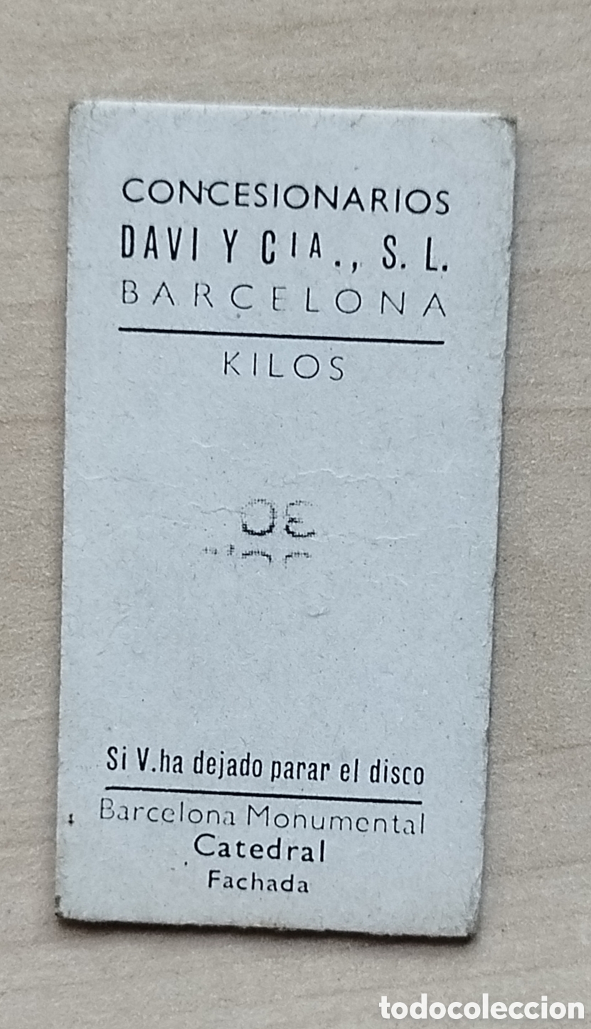 Otros art&iacute;culos de coleccionismo en papel: Ticket de b&aacute;scula, catedral de Barcelona - Foto 2