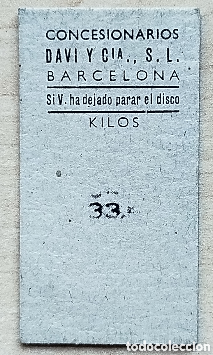 Otros art&iacute;culos de coleccionismo en papel: Ticket de b&aacute;scula Mamy Kwan - Foto 2