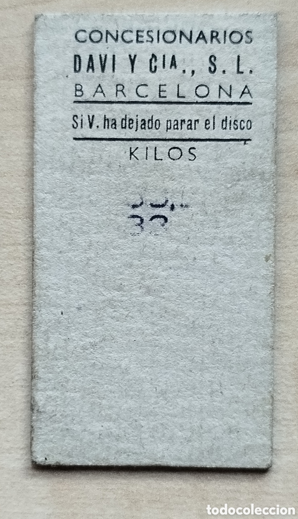 Otros art&iacute;culos de coleccionismo en papel: Ticket de b&aacute;scula, Vera Miles - Foto 2