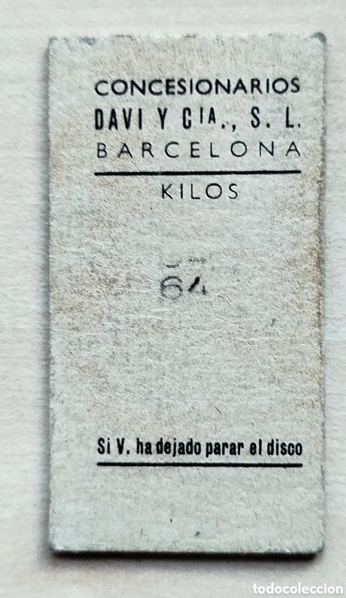 Otros art&iacute;culos de coleccionismo en papel: Ticket de b&aacute;scula Janet Leigh - Foto 2