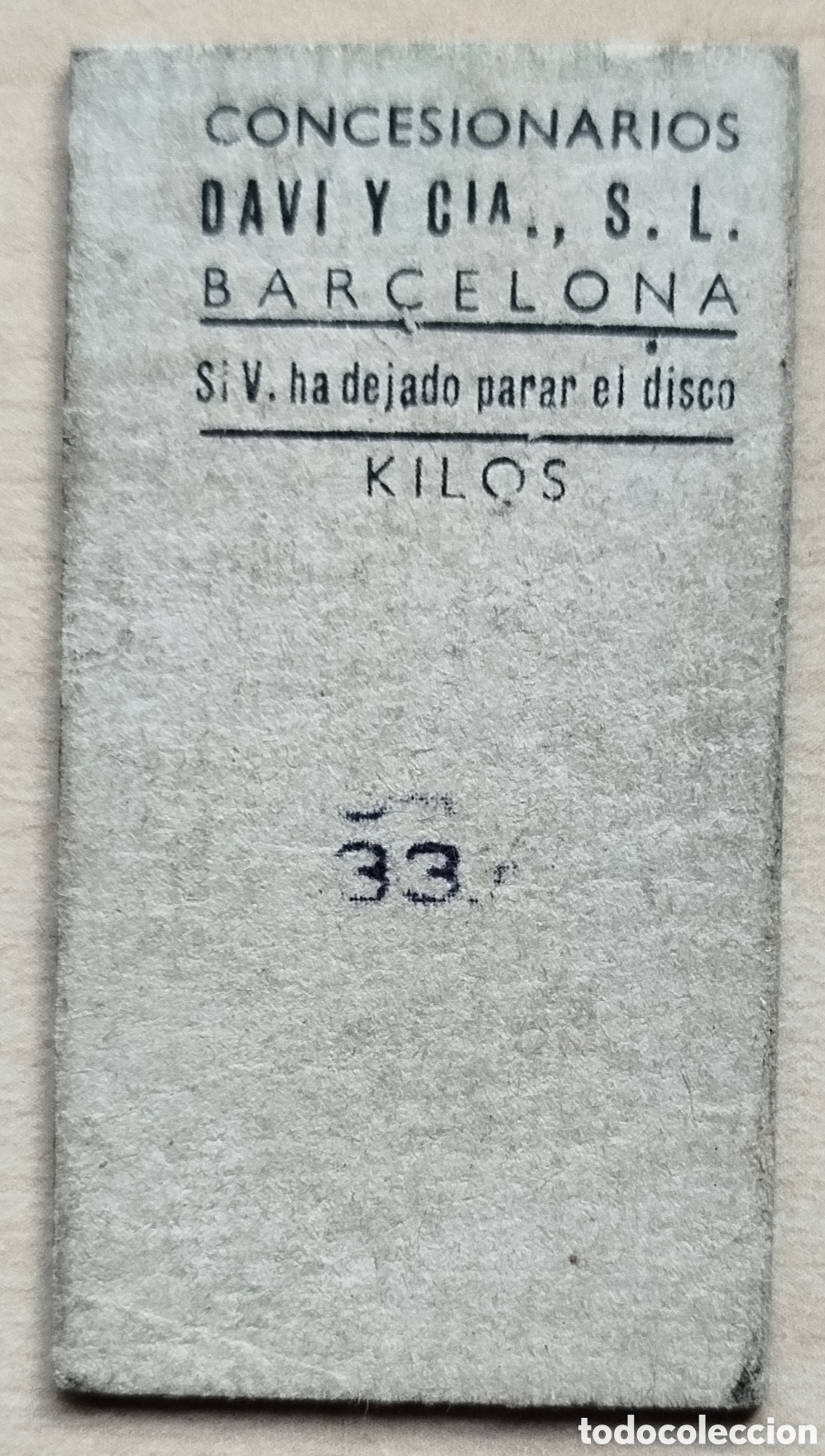 Otros art&iacute;culos de coleccionismo en papel: Ticket de b&aacute;scula Jeffrey Hunter - Foto 2