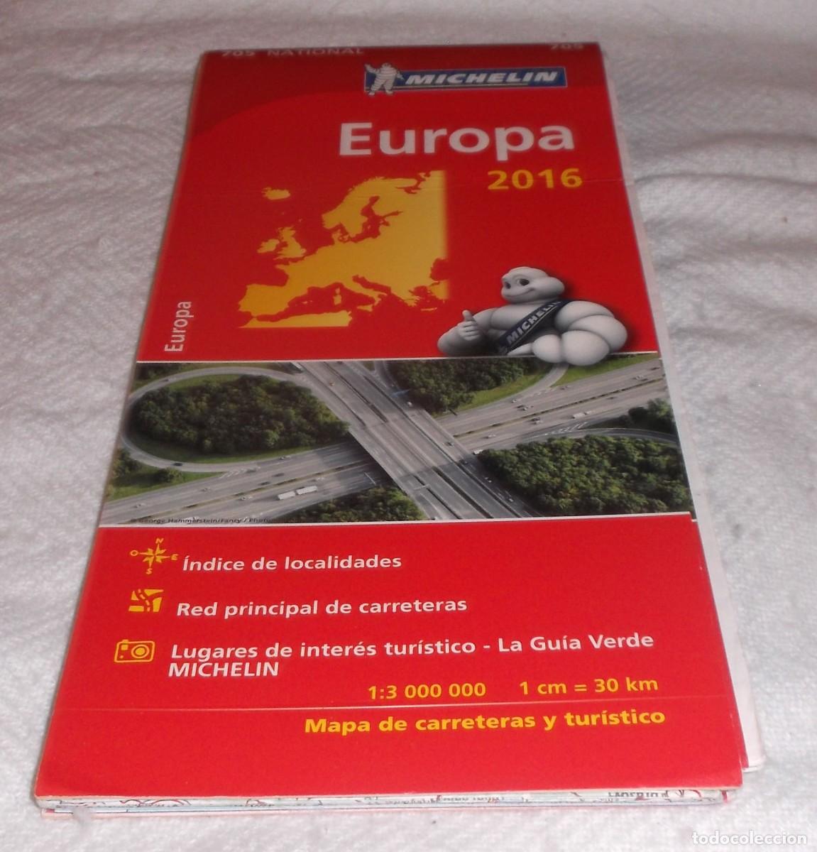 Otros art&iacute;culos de coleccionismo en papel: Mapa de carreteras Michelin Europa 2016