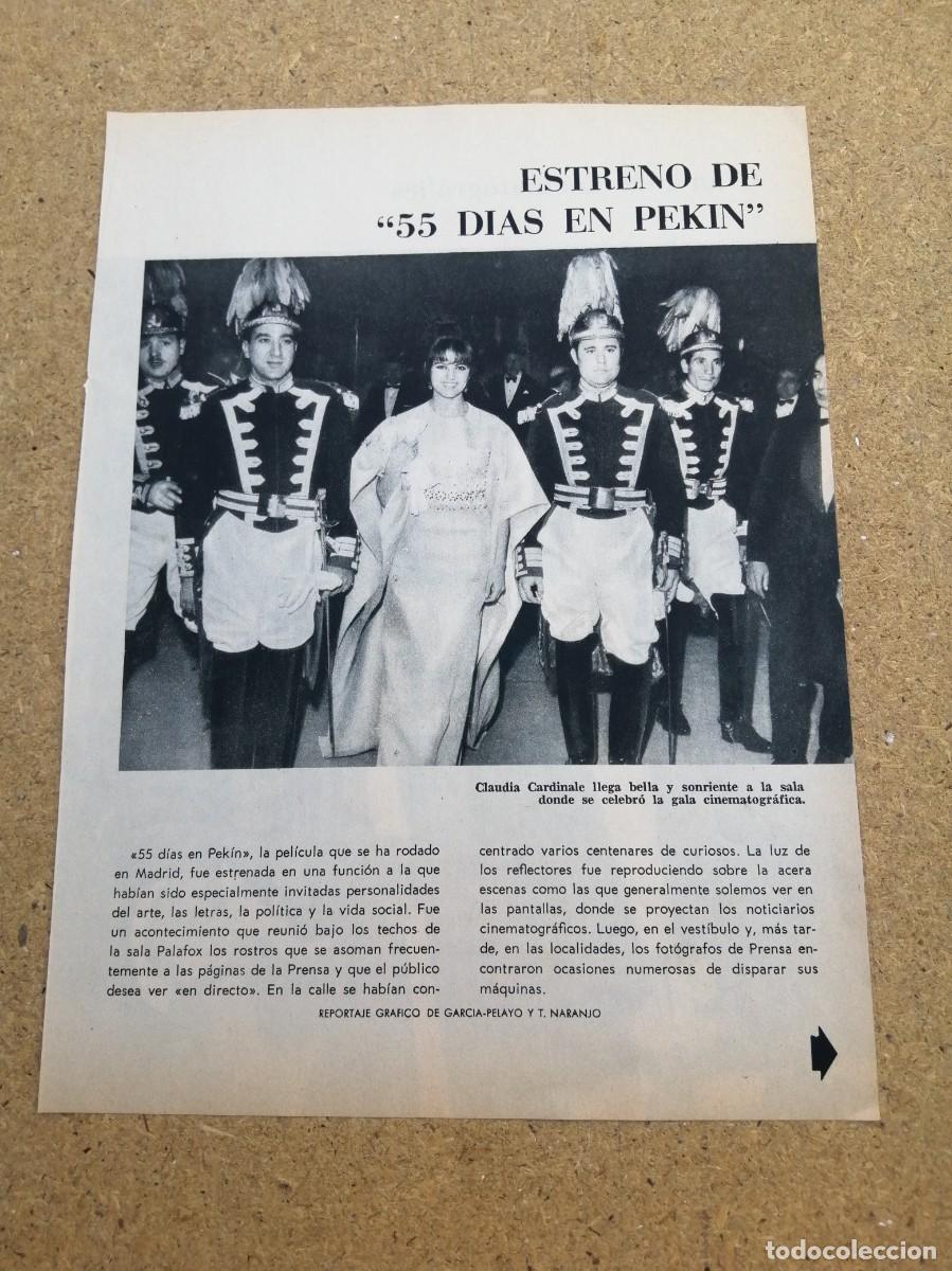 Otros art&iacute;culos de coleccionismo en papel: REPORTAJE. ESTRENO DEL FILM 55 DIAS EN PEKIN CON ASISTENCIA DE RITA HAUWORTH Y CLAUDIA CARDINALE