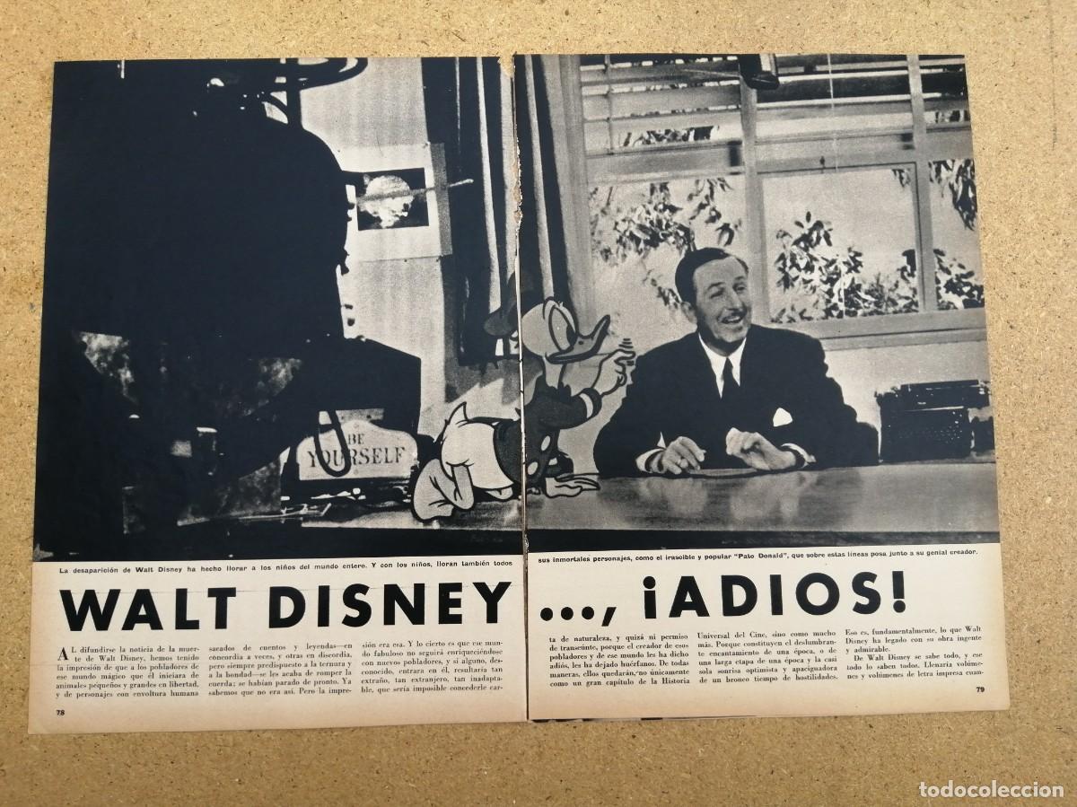 Otros art&iacute;culos de coleccionismo en papel: REPORTAJE. WALT DISNEY, ADIOS