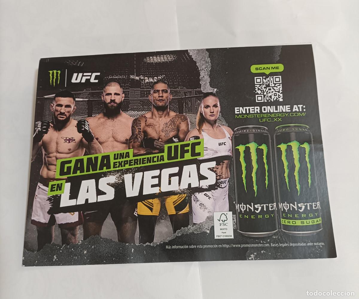 Otros art&iacute;culos de coleccionismo en papel: publicidad papel ufc las vegas promocional 2026 monster bebida publicitario