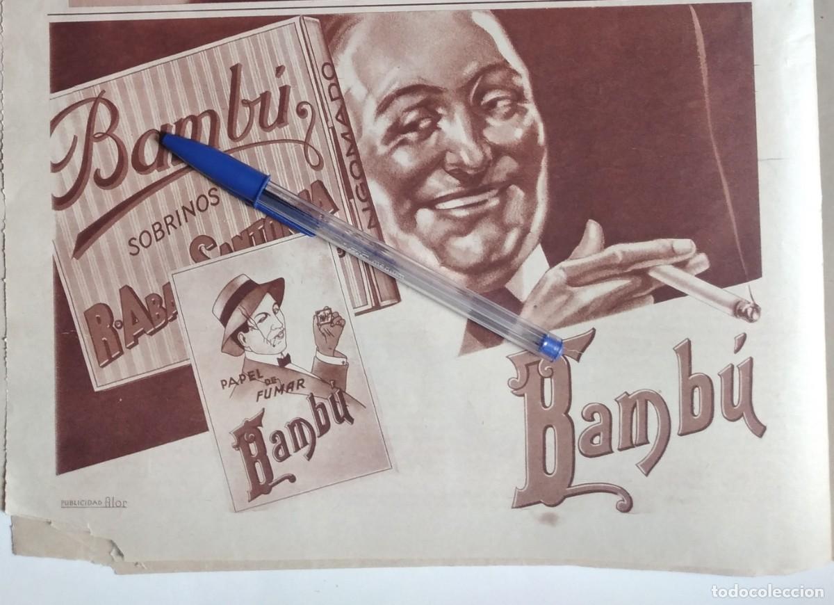 Otros art&iacute;culos de coleccionismo en papel: PAPEL DE FUMAR BAMB&Uacute; SOBRINOS DE R. ABAD SANTONJA PUBLICIDAD RECORTE REVISTA A&Ntilde;O 1933