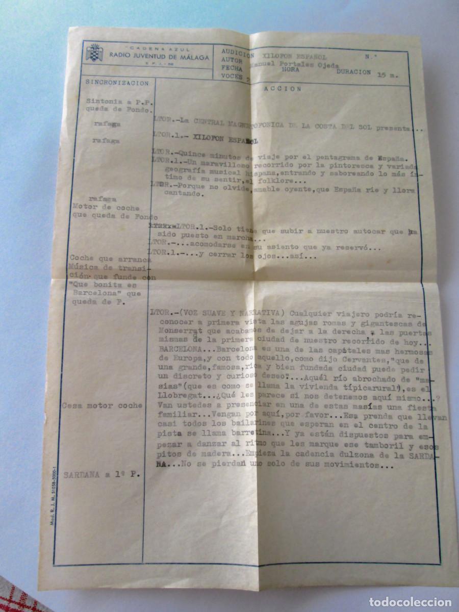 Otros art&iacute;culos de coleccionismo en papel: LOCUCION -CADENA AZUL - RADIO JVENTUD DE MALAGA - AUDICION : XILOFON ESPA&Ntilde;OL - MANUEL PORTALES OJEDA